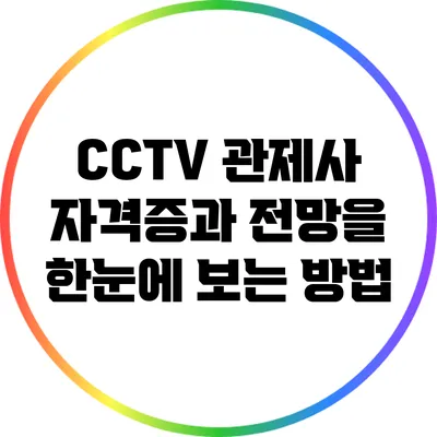 CCTV 관제사 자격증과 전망을 한눈에 보는 방법