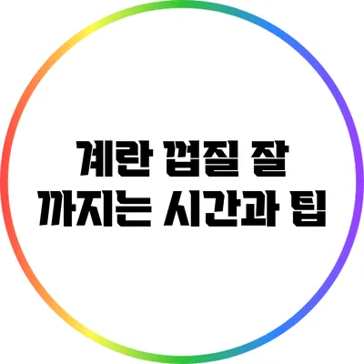 계란 껍질 잘 까지는 시간과 팁