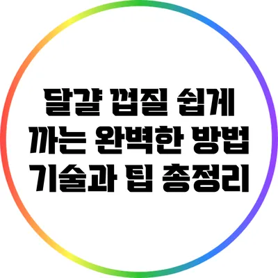 달걀 껍질 쉽게 까는 완벽한 방법: 기술과 팁 총정리