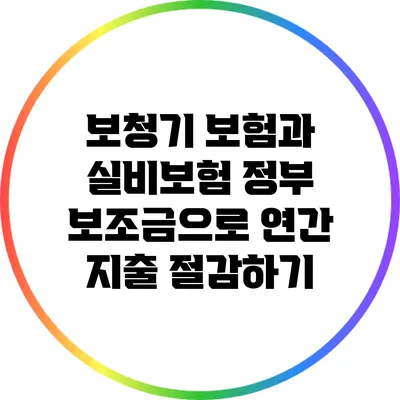 보청기 보험과 실비보험: 정부 보조금으로 연간 지출 절감하기
