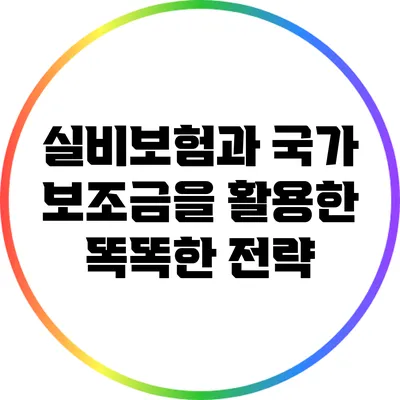 실비보험과 국가 보조금을 활용한 똑똑한 전략