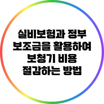 실비보험과 정부 보조금을 활용하여 보청기 비용 절감하는 방법
