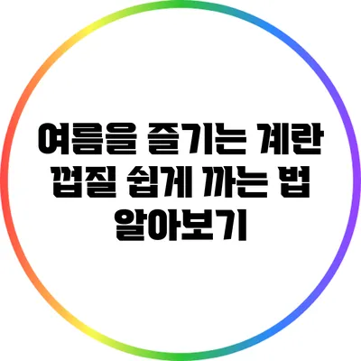 여름을 즐기는 계란 껍질 쉽게 까는 법 알아보기