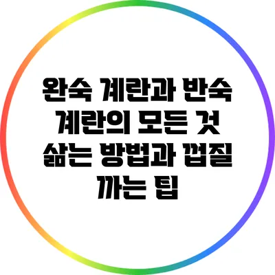완숙 계란과 반숙 계란의 모든 것: 삶는 방법과 껍질 까는 팁