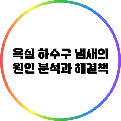 욕실 하수구 냄새의 원인 분석과 해결책