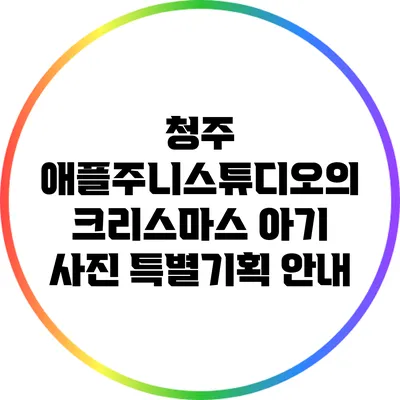 청주 애플주니스튜디오의 크리스마스 아기 사진 특별기획 안내
