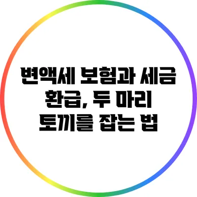 변액세 보험과 세금 환급, 두 마리 토끼를 잡는 법