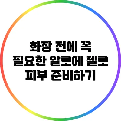 화장 전에 꼭 필요한 알로에 젤로 피부 준비하기